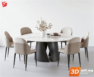 Dining Table Set Skp Files